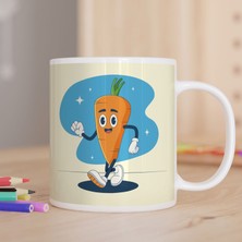 Asilmeydan Koşan Havuç Baskılı Hediyelik Kupa Bardak