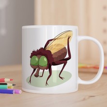 Asilmeydan Büyük Gözlü Sinek Baskılı Hediyelik Kupa Bardak