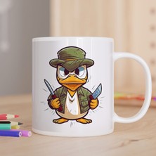 Asilmeydan Elinde Bıçaklarla Ördek Baskılı Hediyelik Kupa Bardak