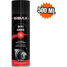 Sibax Sıvı Gres Yağı 500 ml | Çok Amaçlı Yağlayıcı Sprey | Sürtünme ve Aşınma Önleyici SB3000