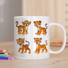 Asilmeydan Sevimli Minik Kaplanlar Baskılı Hediyelik Kupa Bardak