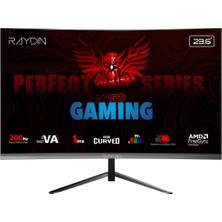 SHN Raydin Mm24Rfa-200Hz, 23.6&amp;quot;, 1ms, 200Hz, Full Hd, Hdmi, Dp, Hoparlör, Va Led, R1650 Curved