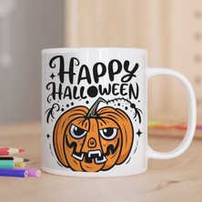 Asilmeydan Happy Hallowen Yazılı- Cadılar Bayramı Temalı Baskılı Hediyelik Kupa Bardak