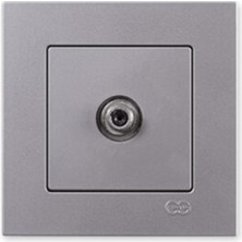 Günsan Eqona M. Gümüş Tekli Uydu Priz (F.kon.) (Çerçevesizdir)