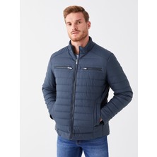 Lc Waikiki Yeni Sezon Standart Kalıp Dik Yaka Erkek Deri Görünümlü Mont