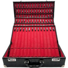 Sezgin Kutu ve Aksesuar Tesbih Çantası 85 Li Şifreli Lüx Içi Kırmızı