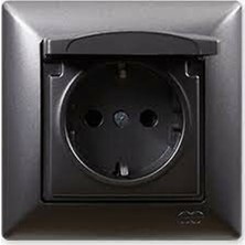 Günsan Vısage Amb. Füme Kap.topraklı Priz (Çerçevesizdir)