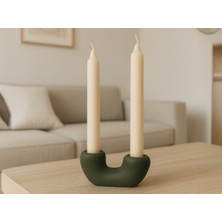 Antilop 2’li Set Minimalist Ikili Mumluk Standı – Farklı Boylarda Modern Dekoratif Masa Üstü Mum Tutucu (Mumsuz)