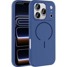 Başkenttekno iPhone 17 Pro Kılıf Meta Lansman M-Safe Kamera Korumalı Içi Kadife Yumuşak Renkli Süet Silikon