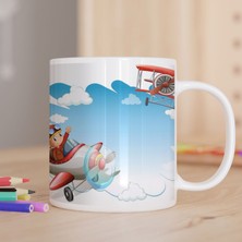 Asilmeydan Gökyüzünde Teyyareler Baskılı Hediyelik Kupa Bardak