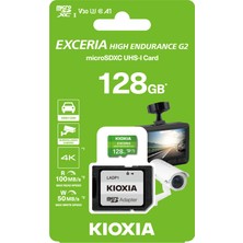 Kioxia Kıoxıa 128GB Exceria High Endurance G2 Micro Sdxc V30 A1 U3 4K 100/50 Mb/sn Hafıza Kartı (LMHE2G128GG2)
