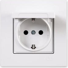 Günsan Eqona Fildişi Kap.topraklı Priz (Çerçevesizdir)