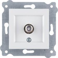 Exen Karel Beyaz Uydu Prizi F Konnektör (Çerçevesizdir)