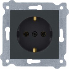 Exen Karel Füme Topraklı Priz (Çerçevesizdir)