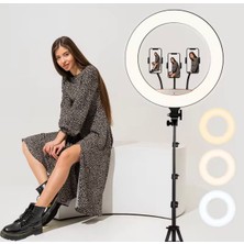 Moxti Ring Light LED Işık Halkası 21 Inç 54 cm Profesyonel Stüdyo Işığı ve 210 cm Monopod Güzellik Merkezi