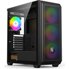 GameBooster E8501B 850W 80+ Bronze 4*12CM Auto-Rgb Fan Mesh Mid-T E-Atx Gaming Siyah Kasa