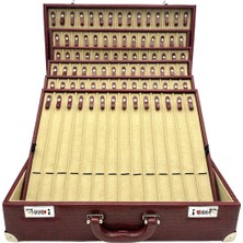 Sezgin Kutu ve Aksesuar Tesbih ve Kolye Çantası 85 Li Lüks Şifreli Rugan Deri Bordo