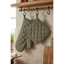 Miabella Home Fırın Eldiveni Fırın Tutacağı Premium Isı Geçirmez Mutfak Eldiveni Tutacak Isıya Dayanıklı Eldiven