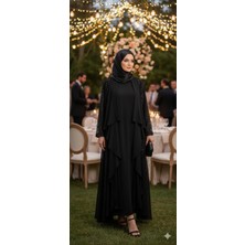 Fatosh Kuto Premium Abiye Büyük Beden Tül Ceketli Ikili Takım