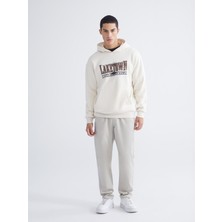 Lc Waikiki Yeni Sezon Baskılı Erkek Kalın Hoodie