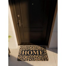 Cotto Home Cocojoy PJ001A Home Leopar Desenli Kalın Kaymaz Taban Nem Alıcı Şık Tasarım Kapı Önü Paspası