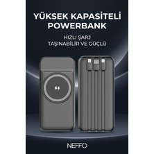 Neffo 10000MAH Magsafe 15W Kablosuz ve 22.5W Hızlı Kablolu Şarj Destekli Manyetik Powerbank