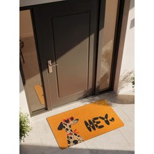 Cotto Home Cocojoy PJ009A Hey Köpek Desenli Kalın Kaymaz Taban Nem Alıcı Şık Tasarım Kapı Önü Paspası