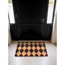 Cotto Home Cocojoy PJ003A Baklava Desenli Kalın Kaymaz Taban Nem Alıcı Şık Tasarım Kapı Önü Paspası