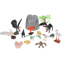 Hak-İş Oyuncak Hayvanlar Alemi Plastik Figür Kuş Oyuncak ve Mat Seti - Çiftlik Seti