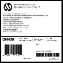 Hp Arkadan Aydınlatmalı Polyester Film - 1524 mm x 30,50 M - 285G - CR663B