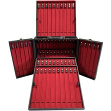 Sezgin Kutu ve Aksesuar Tesbih Çantası Bond 61 Li Siyah Içi Kırmızı