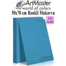 ArtMaster Mavi Renkli Mukavva 50X70 cm 10 Adet 1 Paket Renkli Sert Karton 1.0 mm Anasınıfı Hobi Etkinlik Okul Öncesi Elişi