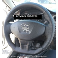 İskender Oto Aksesuar Direksiyon Kılıfı Peugeot 301 - Citroen C-elysee KAPAKSIZ Sport Siyah Dikişli Deri Detay deri direksiyon