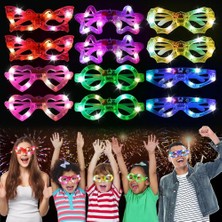 HypAirs LED Işıklı Karışık 6 Model Yanar Söner Parti Gözlüğü 6 Adet