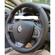 İskender Oto Aksesuar Direksiyon Kılıfı Renault Clio 2016 - 2019 4.5 Klasik Siyah Dikiş Detay deri direksiyon