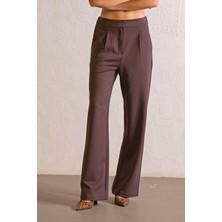 ZERO ZERO THREE NINE Beli Lastikli Dik Cepli Kadın Pantolon