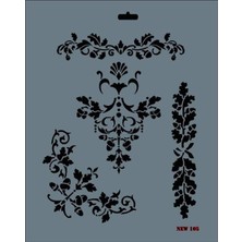 Sb Shopping Rich New Seri N105 Stencil 35X25 cm