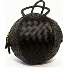 NOÁ Luna Weave Örgü Kadın El ve Omuz Kullanımlı Çanta – Siyah