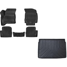 Rizline Peugeot 2008 2025 Sonrası 1.2 Hybrid Uyumlu 3dhavuzlu Paspas + 3D Üst Bagaj Havuzu Set