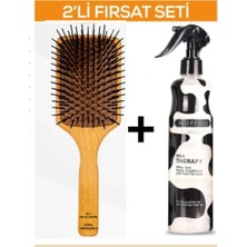 Fontenay Profesyonel Saç Açma Fırçası 119 Paddle Brush + Milk Therapy Fön Sütü 400 ml 2'li Set