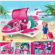 Pasifik Toys Pasifik Pembe Aksesuarlı Uçak 9045-11