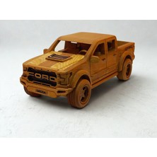 Grosa Wood Grosawood El Yapımı  Ahşap Oyuncak Model Araba Serisi Ford F150 Raptor Modeli | Kişiye Özel Plakalı |dekoratif  Hediyelik  (1/22 Ölçek)