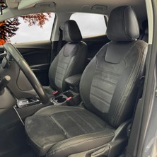 K-Design Opel Grandland Araca Özel Oto Koltuk Kılıfı - Tay Tüyü ve Deri