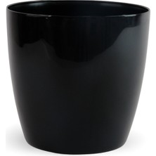 Yapay Çiçek Sitesi Yakut Plastik Saksı 21 cm Kırık Beyaz