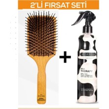 Fontenay Profesyonel Saç Açma Fırçası 118 Paddle Brush + Milk Therapy Fön Sütü 400 ml 2'li Set