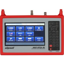 Sh Ticaret Satfinder AS07-STCA 4K Dvb S-S2/T-T2/C/J.83B/ISDB-T Sinyal Analizörü + Görüntülü Uydu Bulucu + Kame