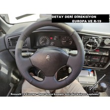 İskender Oto Aksesuar Direksiyon Kılıfı Renault Europa Sport siyah Deri Detay deri direksiyon