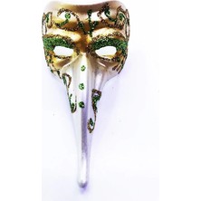 HypAirs Yeşil Renk Işlemeli Seramik Malzemeden Imal Venedik Uzun Maske Magnet