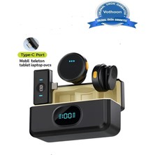 TrentCo 2 Adet Profesyonel Kablosuz Yaka Mikrofonu Typce Uyumlu Manyetik Klipsli - Lisinya