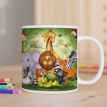 Asilmeydan Mutlu Hayvan Arkadaşlar Baskılı Hediyelik Kupa Bardak